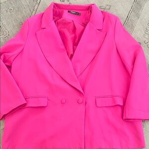 Missguided + Vibrant Pink Blazer